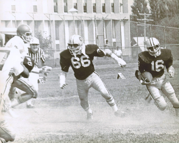 Victor at Msgr. Farrell circa 1974